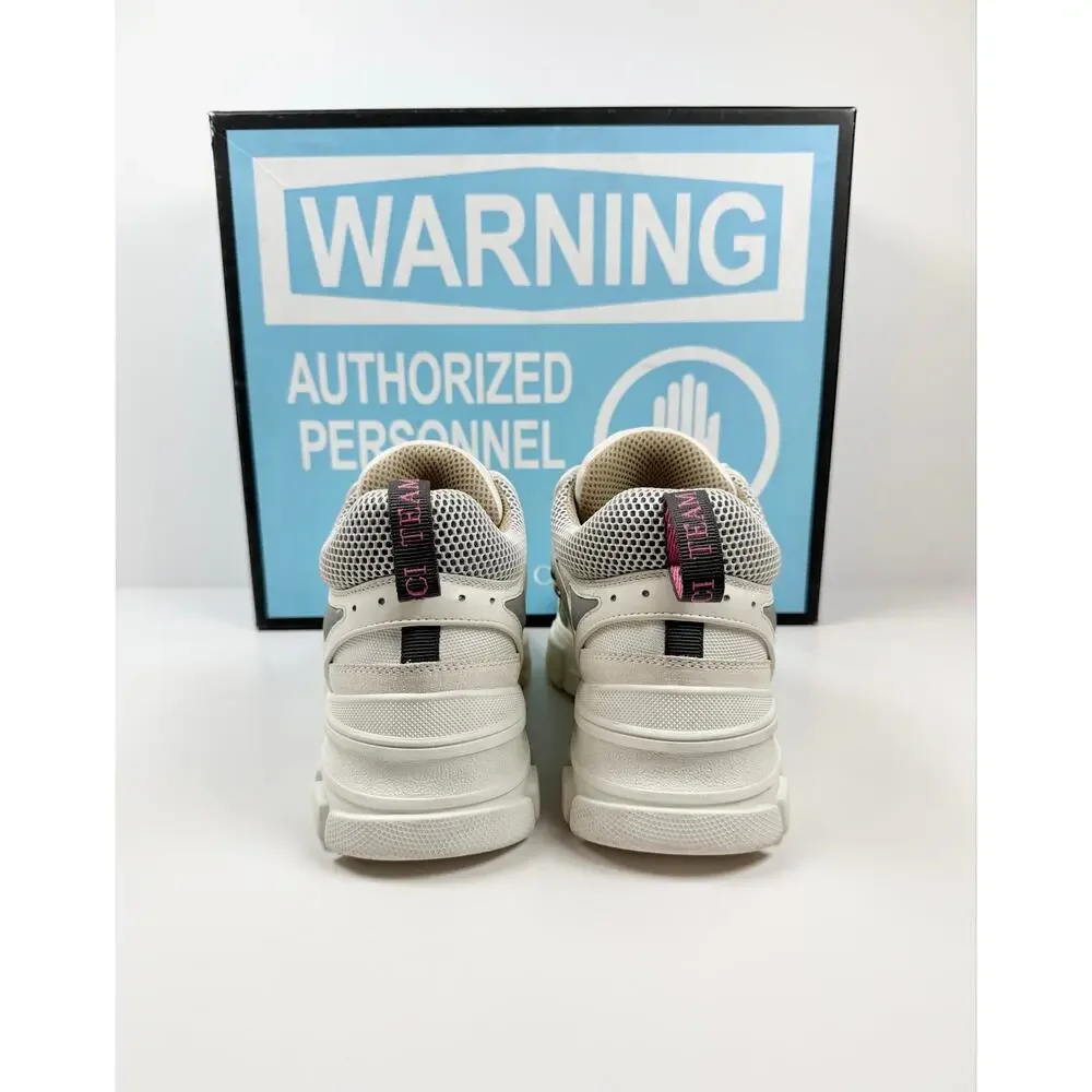 Size 10.5US - Gucci Flashtrek White Sneakers
